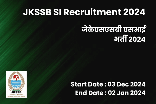 JKSSB SI Recruitment 2024