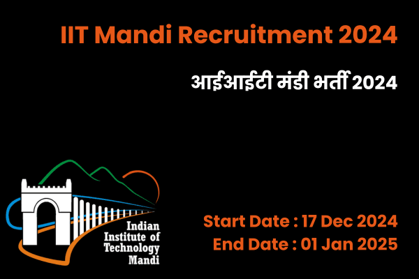 IIT Mandi Recruitment 2024